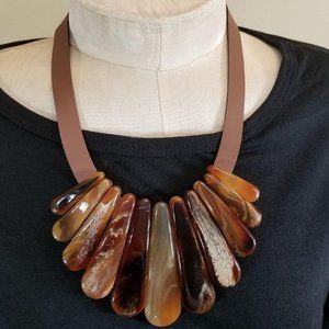 Reversible Handmade tortoiseshell Women necklace